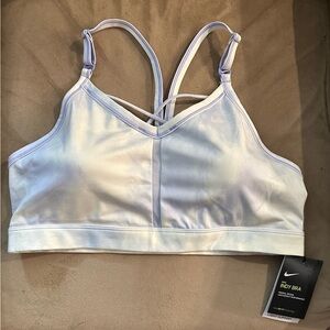 Lavender and White Nike Sports Bra NWT